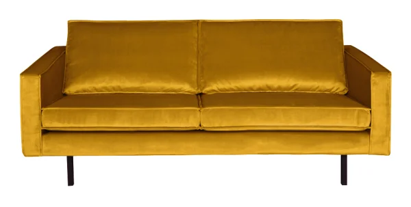 WOOOD Bank 2,5-zits Rodeo Velvet - Oker - BePureHome