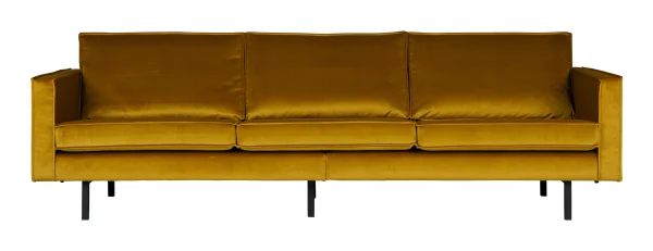 WOOOD Bank 3-zits Rodeo Velvet - Oker - BePureHome