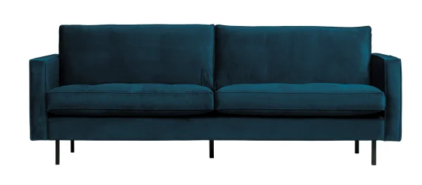 WOOOD Bank Rodeo 2,5-zits, Velvet - Blauw - BePureHome