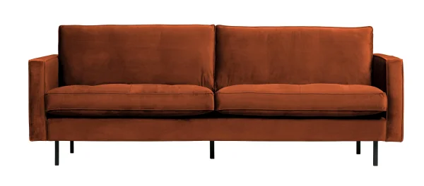 WOOOD Bank Rodeo 2,5-zits, Velvet - Roestbruin - BePureHome