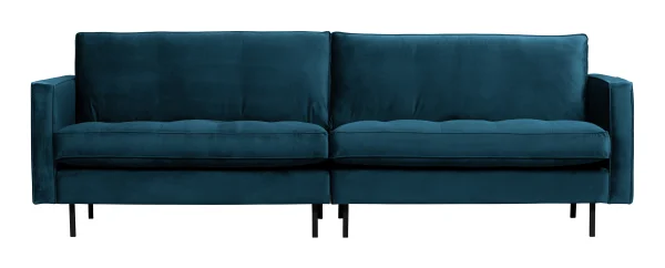 WOOOD Bank Rodeo 3-zits, Velvet - Blauw - BePureHome