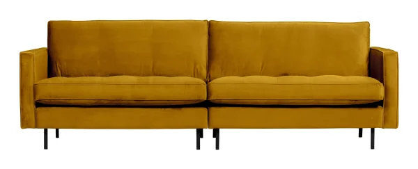 WOOOD Bank Rodeo 3-zits, Velvet - Oker - BePureHome