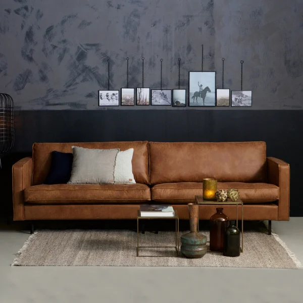 WOOOD Bank Rodeo Classic 3-zits - cognac - BePureHome