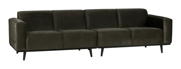 WOOOD Bank Statement 4-zits, Velvet - Groen - BePureHome