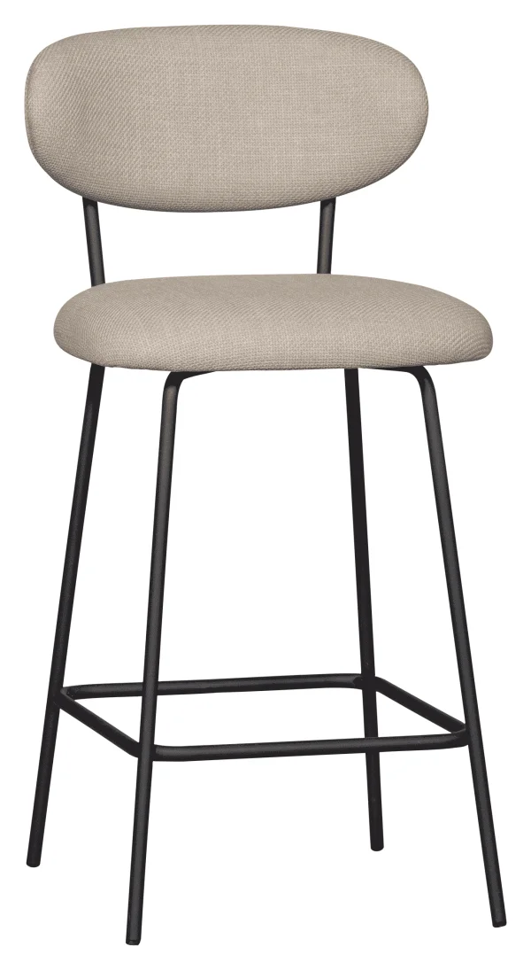 WOOOD Barkruk Kjeld Geweven - Naturel (zithoogte 66cm)