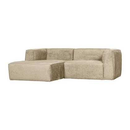 WOOOD Bean Chaise Longue Bank Links - Structure Velvet - Buttermilk