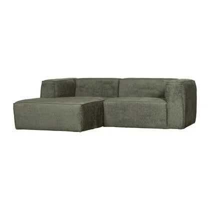WOOOD Bean Chaise Longue Bank Links - Structure Velvet - Moss