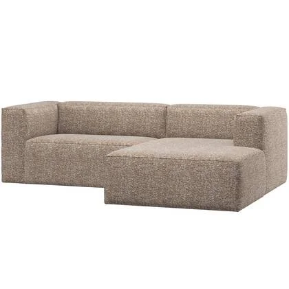 WOOOD Bean Chaise Longue Bank Rechts - Lichtbruin - Melange
