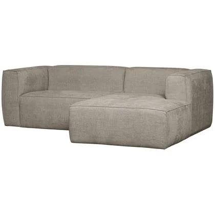 WOOOD Bean Chaise Longue Rechts - Melange - Travertin - 73x254x178