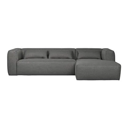 WOOOD Bean Hoekbank met Chaise Longue Rechts - Melange - Mid Grey