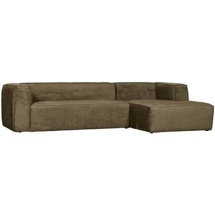 WOOOD Bean Hoekbank met Chaise Longue Rechts - Velvet - Moss