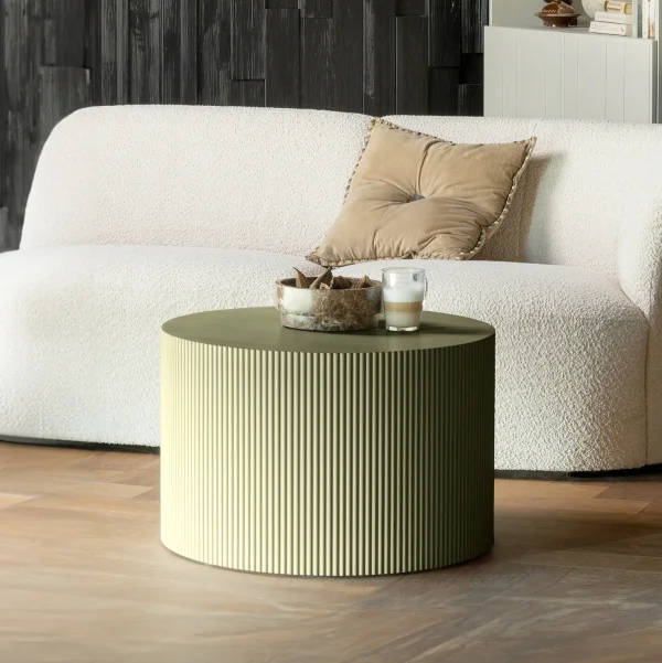 WOOOD Bijzettafel Sanne 60cm - Military Green - Rond - Exclusive