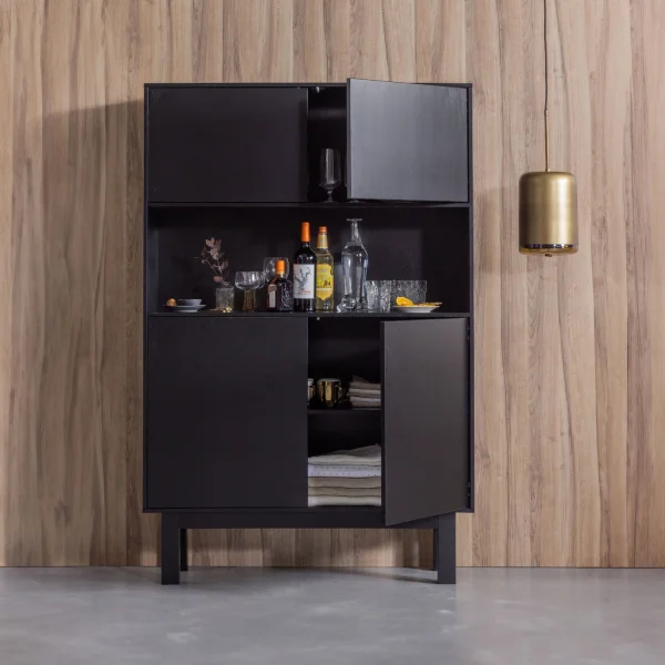 WOOOD Buffetkast Finca Mat zwart, 170 x 110cm - Exclusive