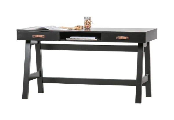 WOOOD Bureau Dian Met 2 lades, 140 x 62cm - Zwart