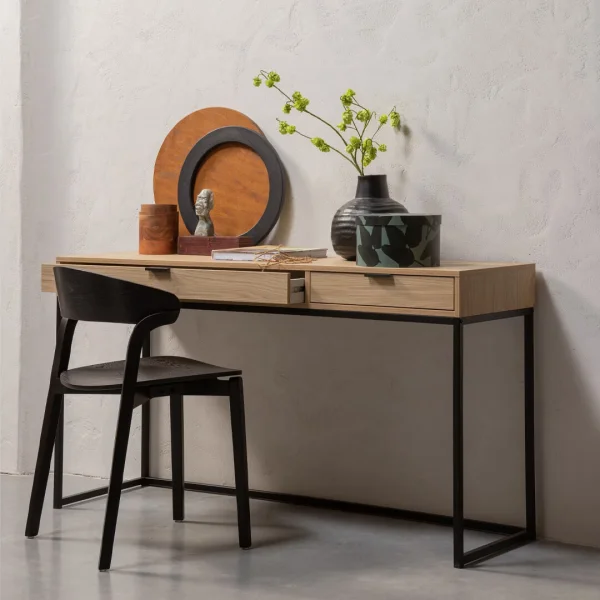 WOOOD Bureau Silas Eiken, 140 x 44cm - Naturel - Exclusive