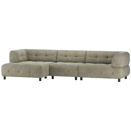 WOOOD Chaise Longue Links Louis - Chenille - Leaf - 73x334x120