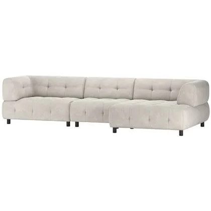 WOOOD Chaise Longue Rechts Louis - Chenille - Powder - 73x334x120