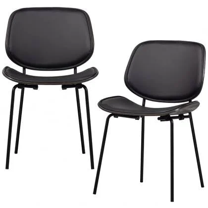 WOOOD Close Eetkamerstoelen - Hout - Zwart - Set van 2