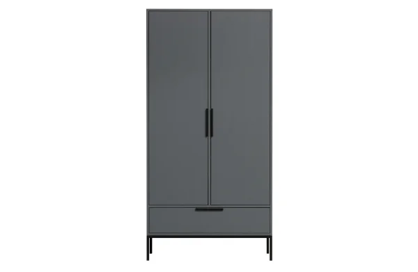 WOOOD-collectie Adam 2-deurs Kast Grenen Steel Grey