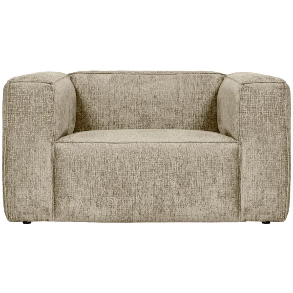 WOOOD-collectie BEAN FAUTEUIL STRUCTURE VELVET BUTTERMILK