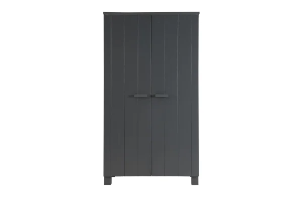 WOOOD-collectie Dennis Kast Grenen Steel Grey Geborsteld