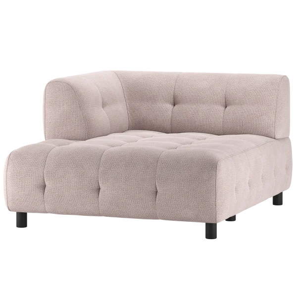 WOOOD-collectie Louis 1,5-Zits Chaise Longue Met Arm Links Chenille Mauve