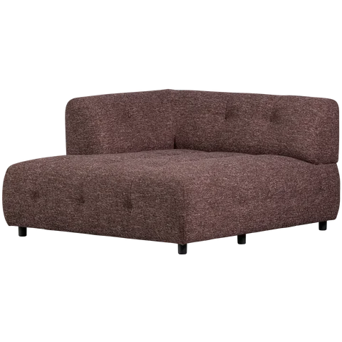 WOOOD-collectie Louis 1,5-Zits Chaise Longue Met Arm Links Melange Mauve