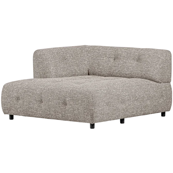 WOOOD-collectie Louis 1,5-Zits Chaise Longue Met Arm Links Melange Powder