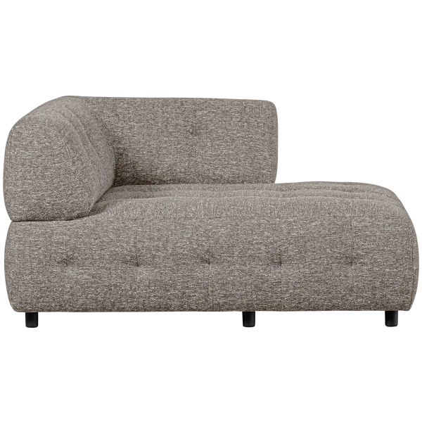 WOOOD-collectie Louis 1,5-Zits Chaise Longue Met Arm Rechts Melange Coffee