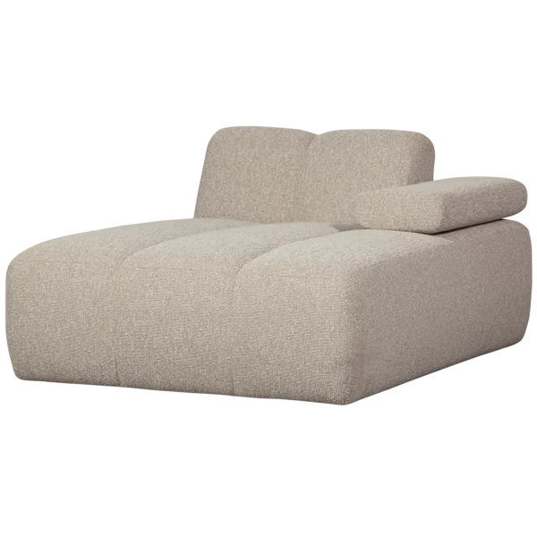 WOOOD-collectie Mojo Chaise Longue Element Rechts Boucle Beige Melange