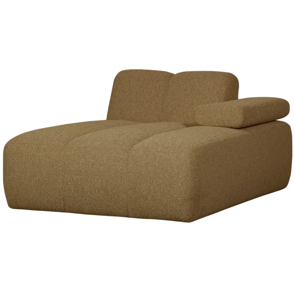 WOOOD-collectie Mojo Chaise Longue Element Rechts Boucle Geel/Bruin Melange