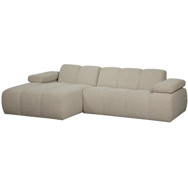 WOOOD-collectie Mojo Chaise Longue Links Boucle Beige Melange