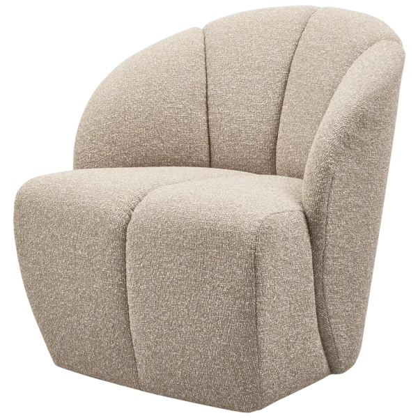 WOOOD-collectie Mojo Draaifauteuil Boucle Beige Melange