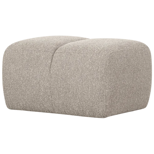 WOOOD-collectie Mojo Poef 45X80X60Cm Boucle Beige Melange