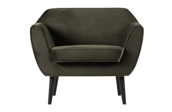 WOOOD-collectie Rocco Fauteuil Fluweel Warm Groen