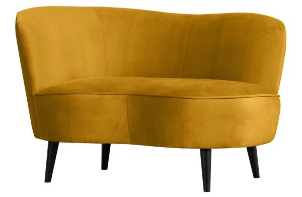 WOOOD-collectie Sara Lounge Fauteuil Links Fluweel Oker