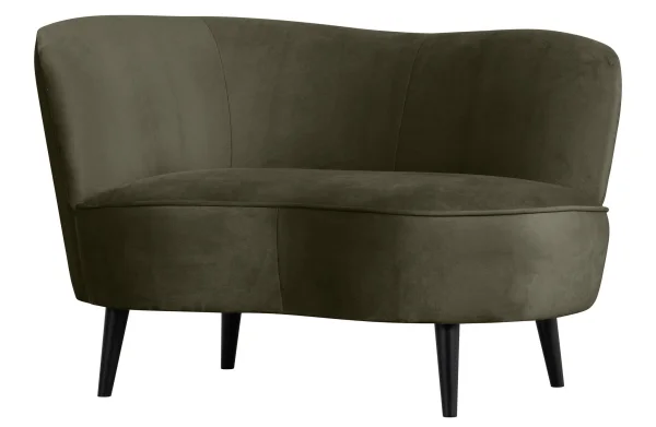 WOOOD-collectie Sara Lounge Fauteuil Links Fluweel Warm Groen