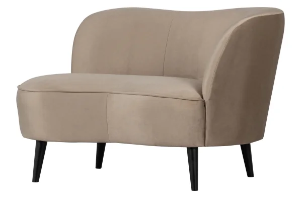 WOOOD-collectie Sara Lounge Fauteuil Rechts Fluweel Khaki