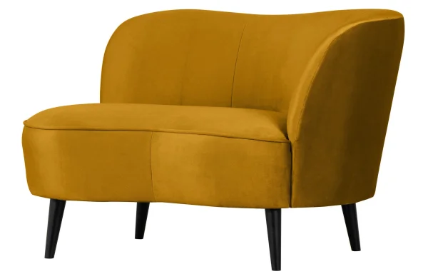 WOOOD-collectie Sara Lounge Fauteuil Rechts Fluweel Oker