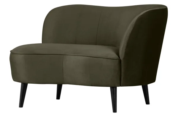 WOOOD-collectie Sara Lounge Fauteuil Rechts Fluweel Warm Groen