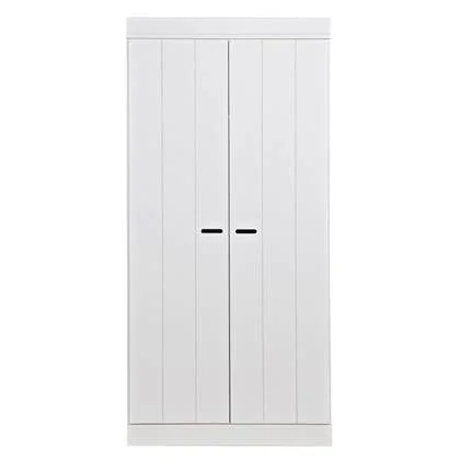 Woood Connect Kledingkast B 94 cm - Plank en Roede - Wit