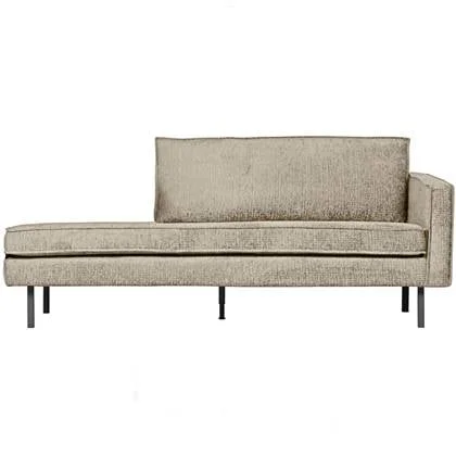 WOOOD Daybed Right Rodeo - Velvet - Wheatfield - 85x203x86