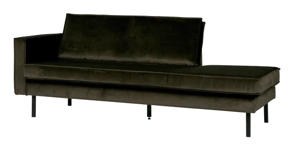 WOOOD Daybed Rodeo Links, Velvet - Groen - BePureHome