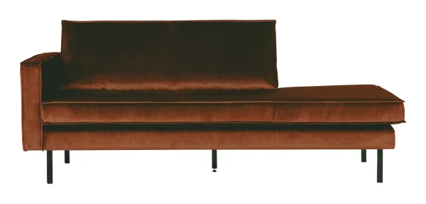 WOOOD Daybed Rodeo Links, Velvet - Roest - BePureHome