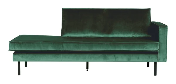 WOOOD Daybed Rodeo Rechts, Velvet - Forest Green - BePureHome