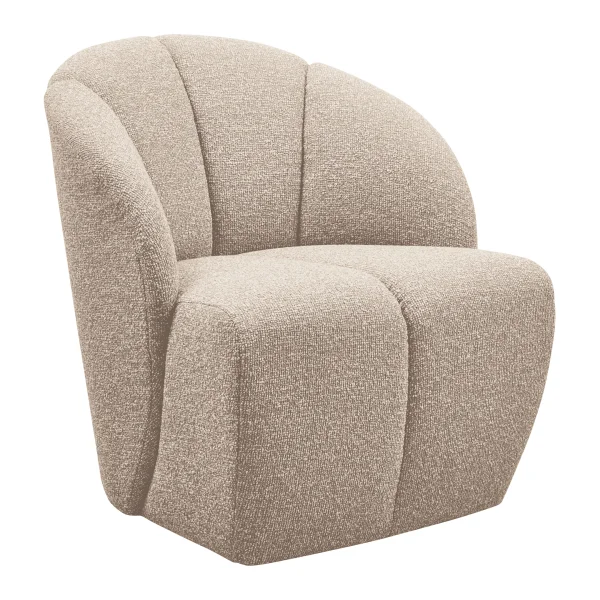 WOOOD Draaifauteuil Mojo Bouclé - Beige Melange