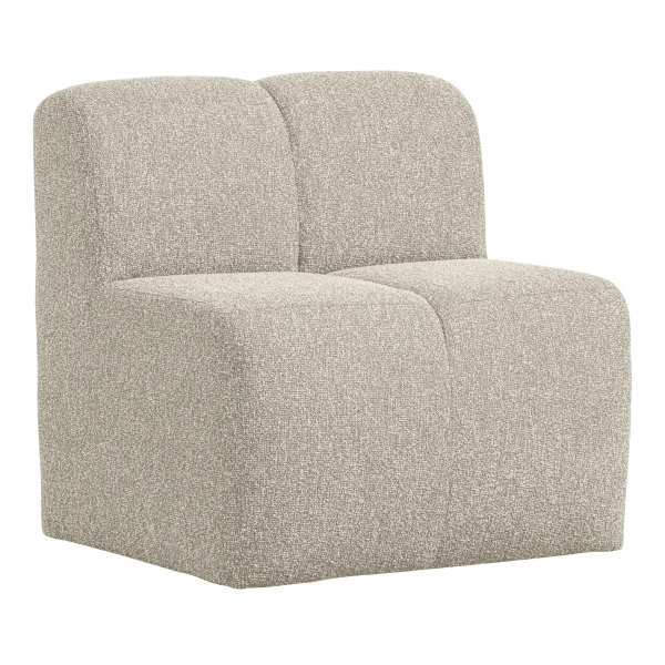 WOOOD Eetkamerbank Mojo Bouclé, 84cm - Beige Melange