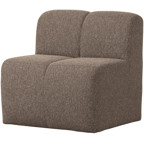 WOOOD Eetkamerbank Mojo Bouclé, 84cm - Bruin Melange