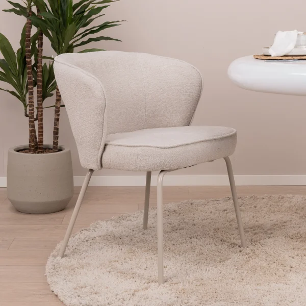 WOOOD Eetkamerstoel Admit Geweven - Pebble - BePureHome