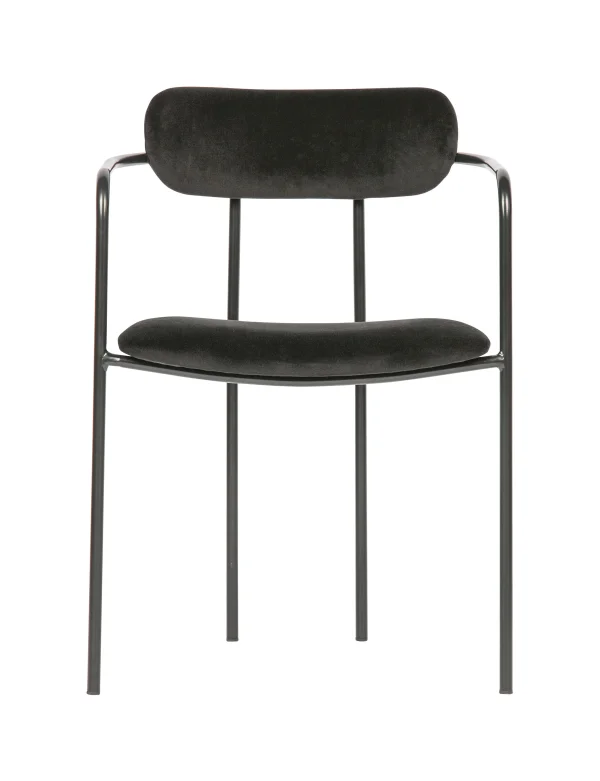 WOOOD Eetkamerstoel Ivy Velvet - Zwart - Exclusive